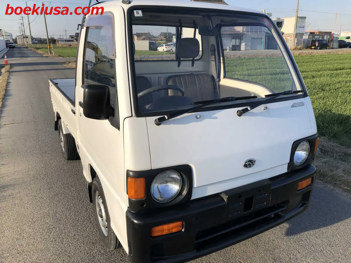 1990 Subaru Sambar 4x4, a white Kei Truck, for sale at Boeki USA in Paterson, NJ (photo 1 of 20)