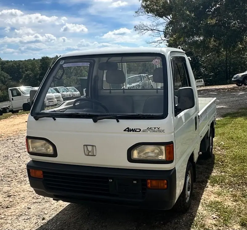 1991 Honda Acty 4WD, a white Kei Truck, for sale at Mayberry Mini Trucks in Mount Airy, NC (photo 1 of 13)
