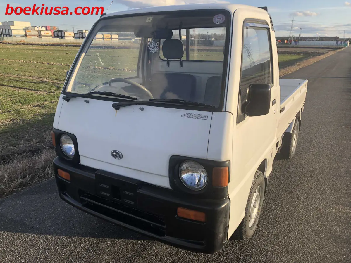 1991 Subaru Sambar 4x4, a white Kei Truck, for sale at Boeki USA in Paterson, NJ (photo 2 of 20)
