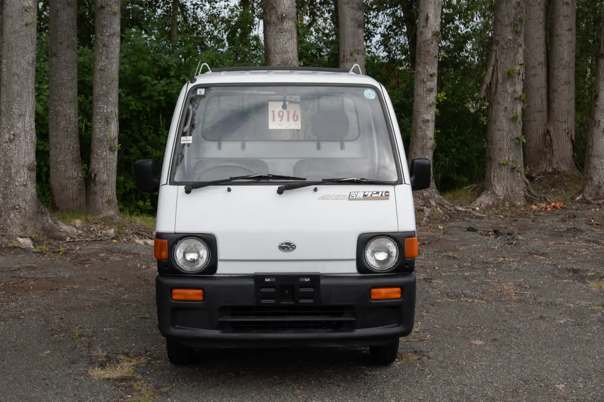 1992 Subaru Sambar 2Hi-4Hi, EL Gear, a gray Kei Truck, for sale at The Import Guys in Ferndale, WA (photo 2 of 14)