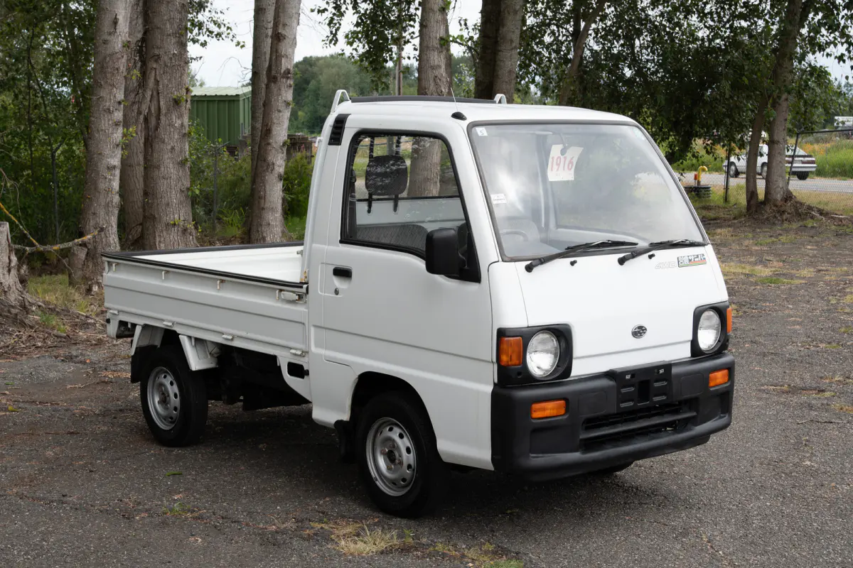 1992 Subaru Sambar 2Hi-4Hi, EL Gear, a gray Kei Truck, for sale at The Import Guys in Ferndale, WA (photo 3 of 14)
