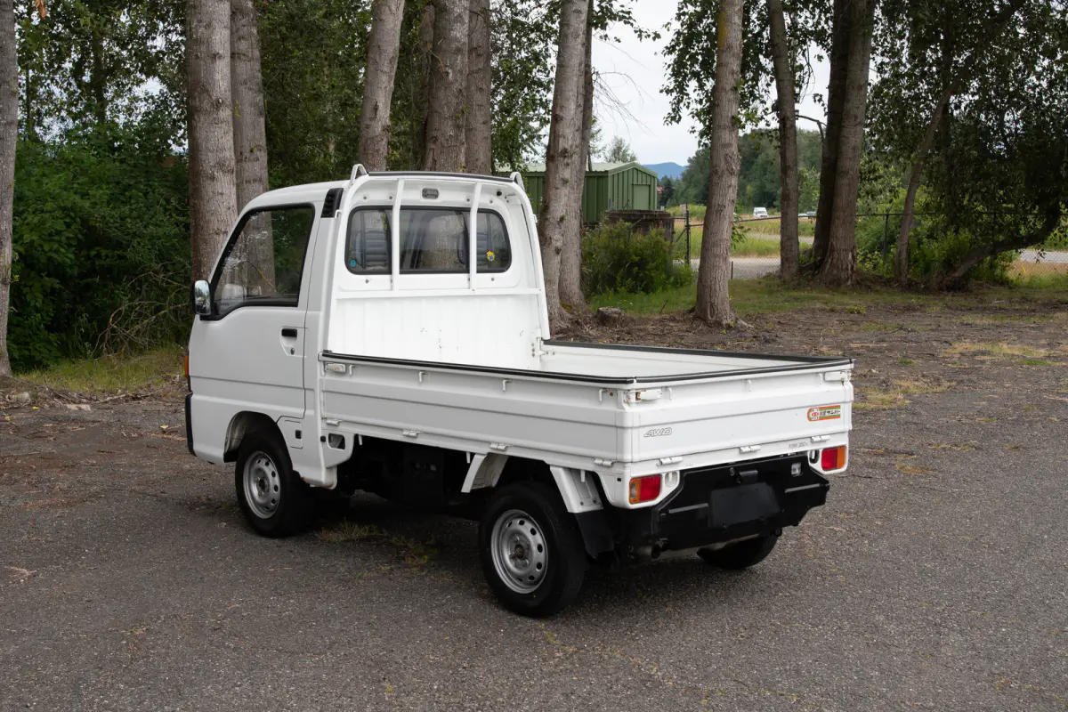 1992 Subaru Sambar 2Hi-4Hi, EL Gear, a gray Kei Truck, for sale at The Import Guys in Ferndale, WA (photo 4 of 14)