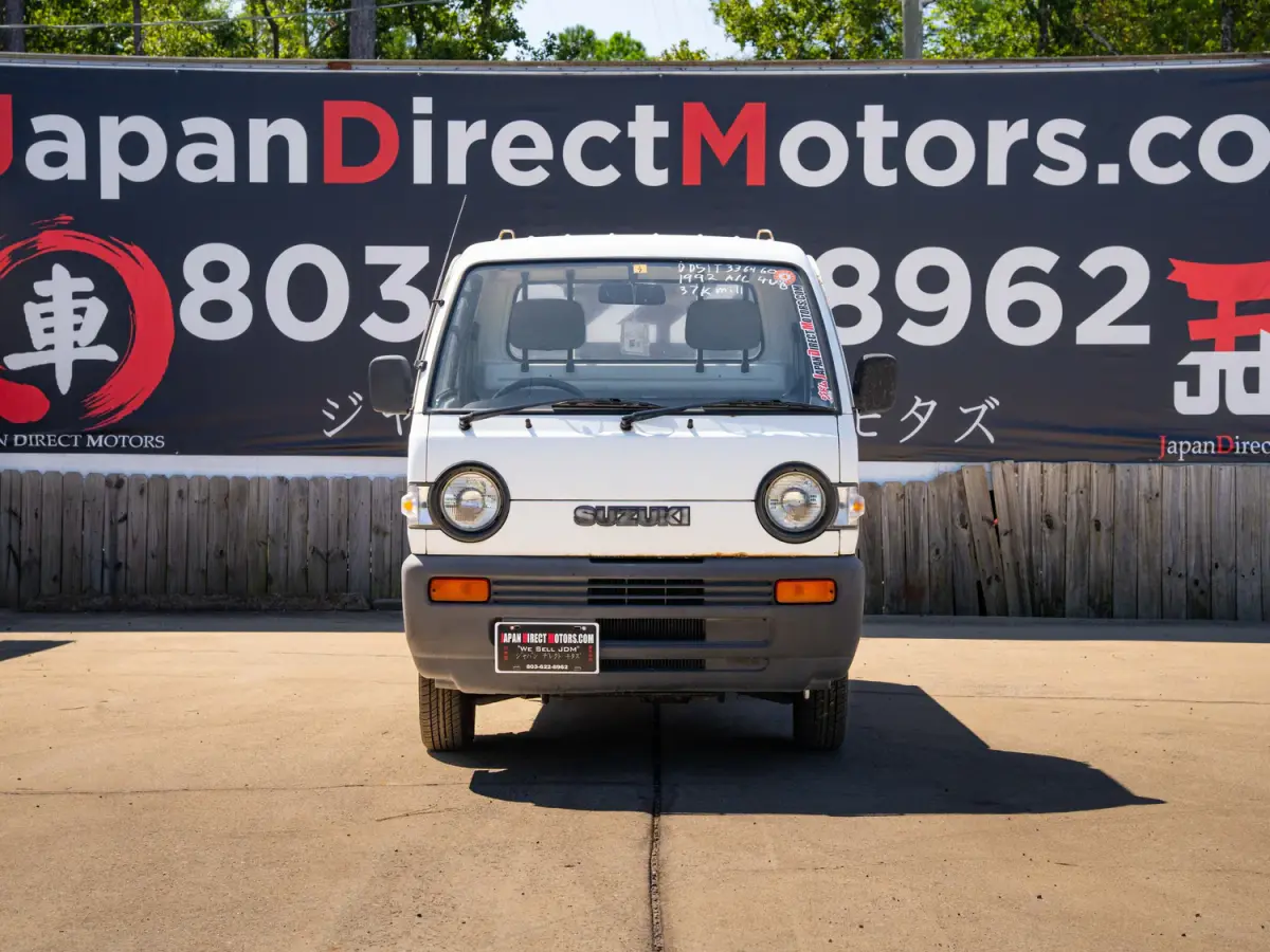 1992 Suzuki Carry, a white Kei Truck, for sale at Japan Direct Motors in Irmo, SC (photo 4 of 13)