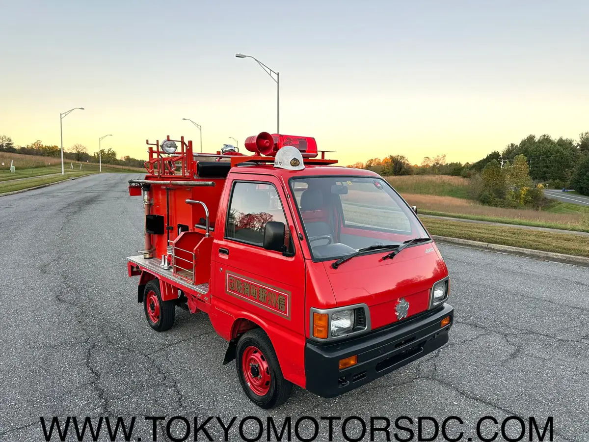 1993 Daihatsu Hijet Fire Truck 4WD, a Kei Truck, for sale at Tokyo Motors DC in Boyds, MD (photo 1 of 20)