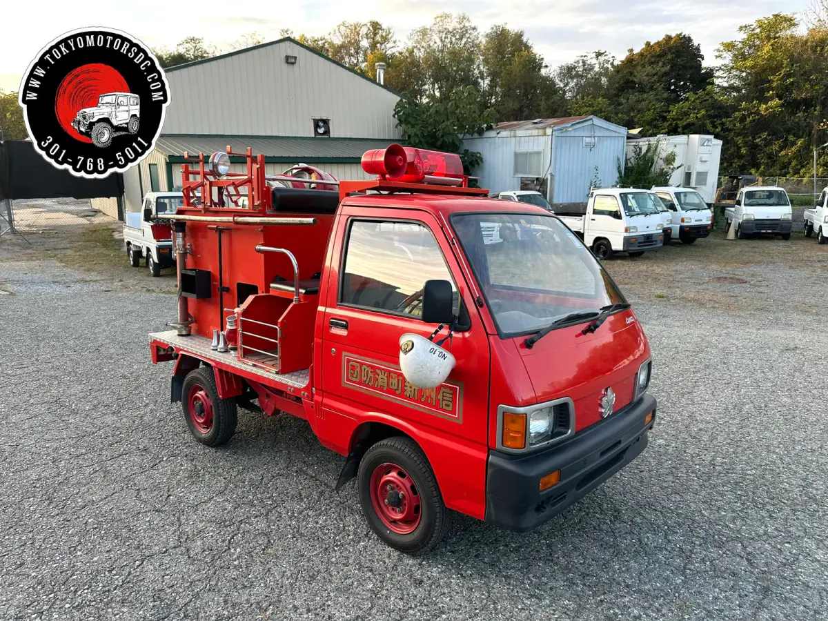 1993 Daihatsu Hijet Fire Truck 4WD, a Kei Truck, for sale at Tokyo Motors DC in Boyds, MD (photo 1 of 10)