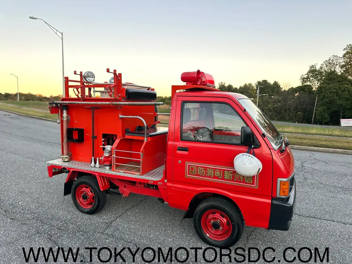 1993 Daihatsu Hijet Fire Truck 4WD, a Kei Truck, for sale at Tokyo Motors DC in Boyds, MD (photo 2 of 20)