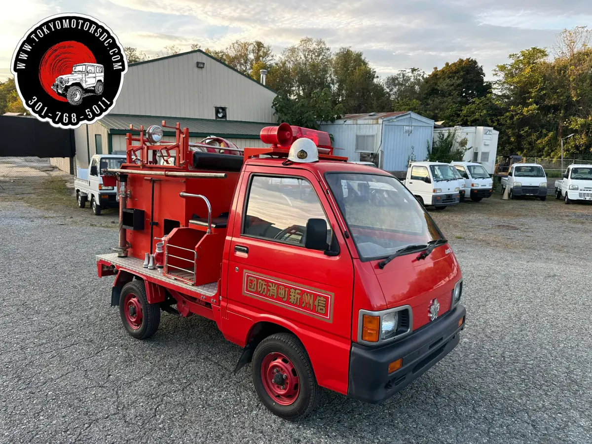 1993 Daihatsu Hijet Fire Truck 4WD, a Kei Truck, for sale at Tokyo Motors DC in Boyds, MD (photo 2 of 10)