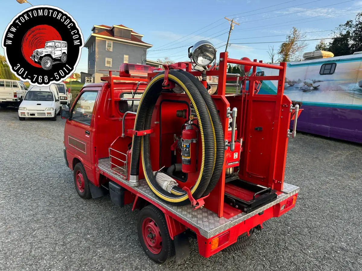 1993 Daihatsu Hijet Fire Truck 4WD, a Kei Truck, for sale at Tokyo Motors DC in Boyds, MD (photo 7 of 10)