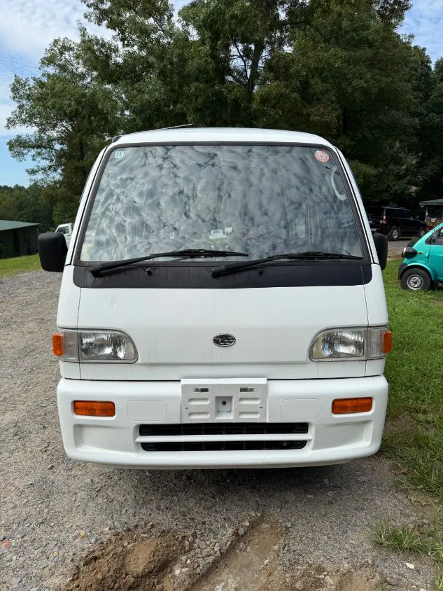 1993 Subaru Sambar Dias, a white Kei Van, for sale at Mayberry Mini Trucks in Mount Airy, NC (photo 2 of 17)