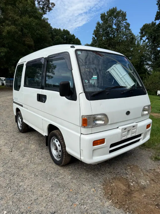 1993 Subaru Sambar Dias, a white Kei Van, for sale at Mayberry Mini Trucks in Mount Airy, NC (photo 3 of 17)