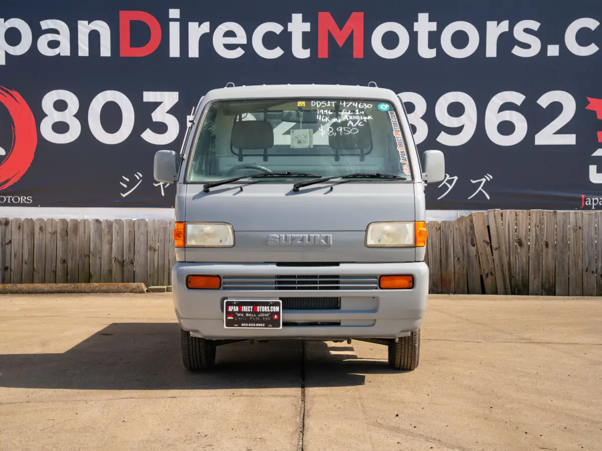 1996 Suzuki Carry, a gray Kei Truck, for sale at Japan Direct Motors in Irmo, SC (photo 4 of 13)