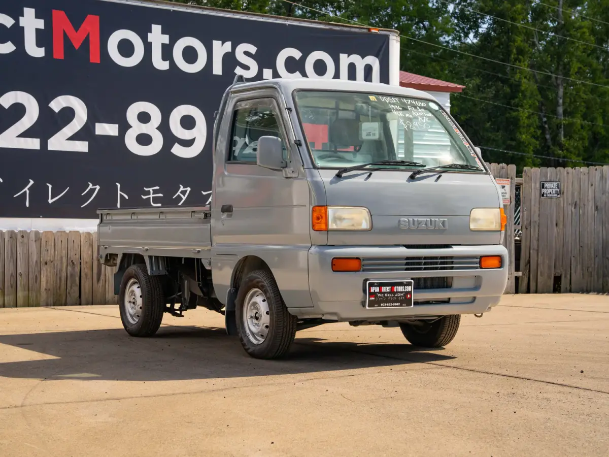 1996 Suzuki Carry, a gray Kei Truck, for sale at Japan Direct Motors in Irmo, SC (photo 5 of 13)