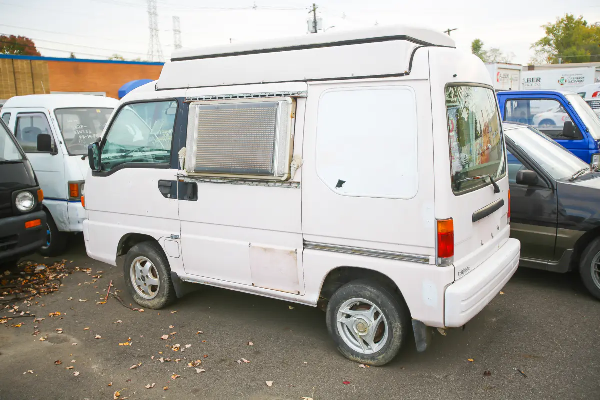 1997 Subaru Sambar Camper, a Kei Truck, for sale at Street Legal Mini Trucks in Philadelphia, PA (photo 3 of 19)