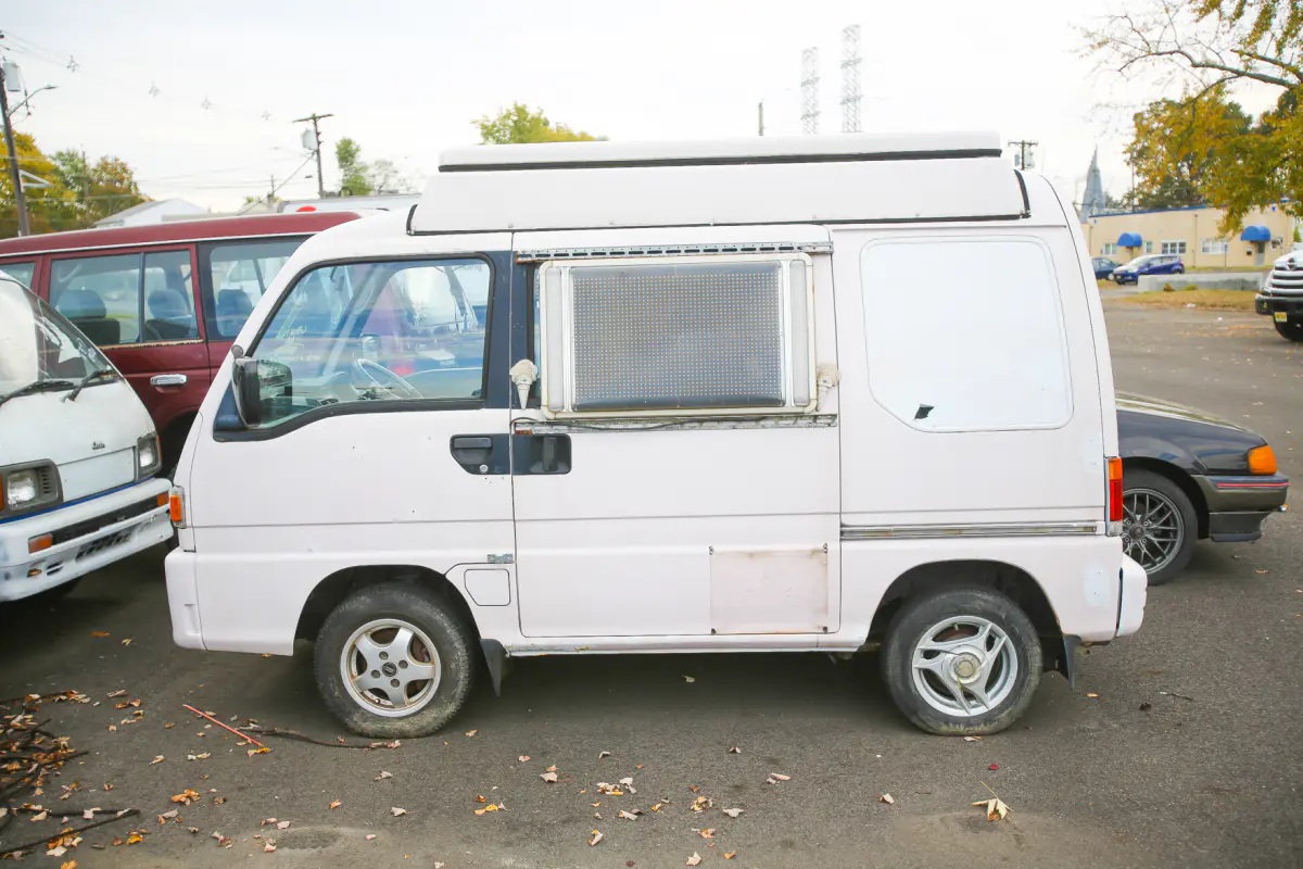 1997 Subaru Sambar Camper, a Kei Truck, for sale at Street Legal Mini Trucks in Philadelphia, PA (photo 8 of 19)