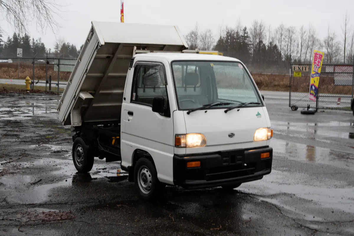 1997 Subaru Sambar HD Dump, a gray Kei Truck, for sale at The Import Guys in Ferndale, WA (photo 3 of 12)
