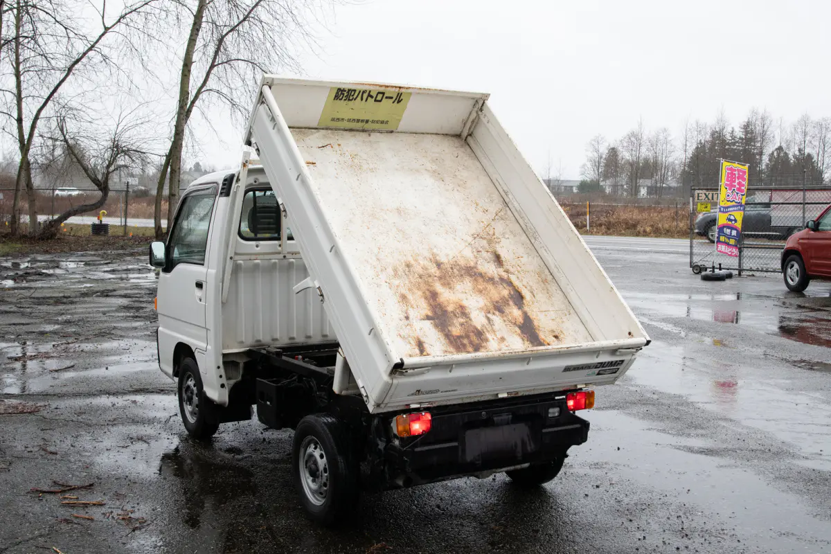 1997 Subaru Sambar HD Dump, a gray Kei Truck, for sale at The Import Guys in Ferndale, WA (photo 4 of 12)