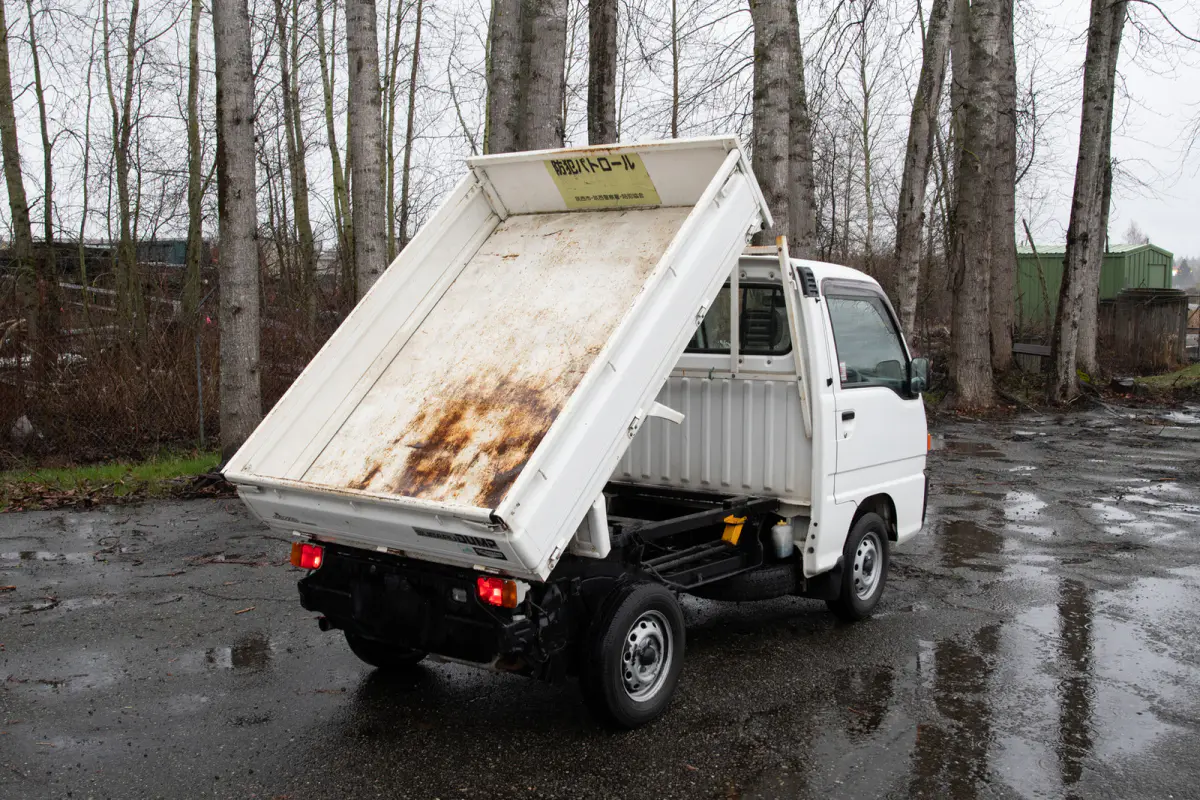 1997 Subaru Sambar HD Dump, a gray Kei Truck, for sale at The Import Guys in Ferndale, WA (photo 6 of 12)
