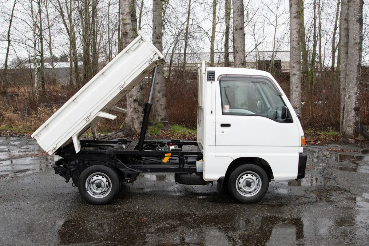 1997 Subaru Sambar HD Dump, a gray Kei Truck, for sale at The Import Guys in Ferndale, WA (photo 7 of 12)