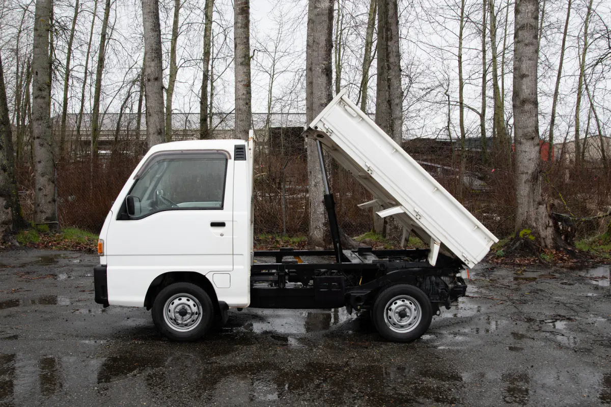 1997 Subaru Sambar HD Dump, a gray Kei Truck, for sale at The Import Guys in Ferndale, WA (photo 8 of 12)