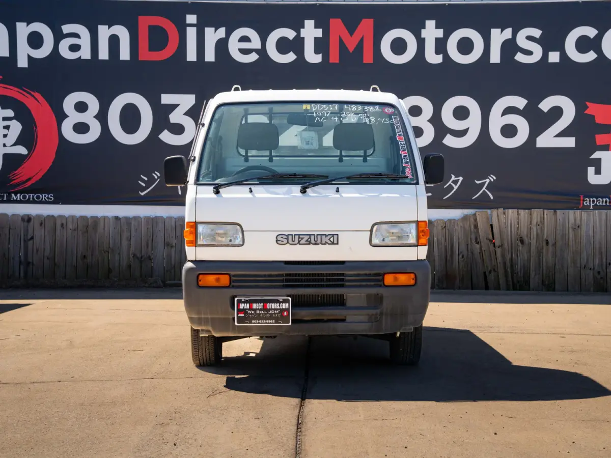 1997 Suzuki Carry 25k Miles, a white Kei Truck, for sale at Japan Direct Motors in Irmo, SC (photo 4 of 13)
