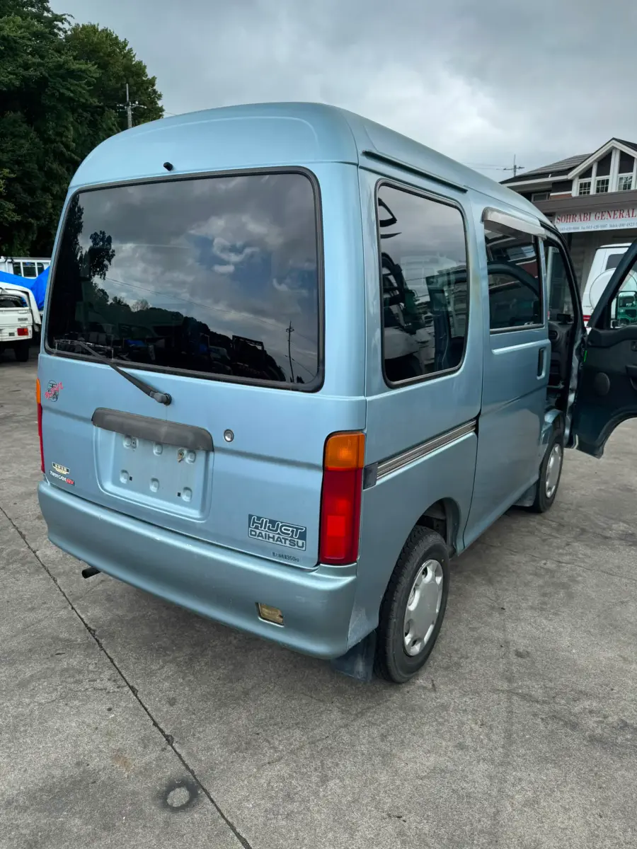 1998 Daihatsu Hijet Van 4x2, a light blue Kei Van, for sale at Skyline Kei Trucks in Houston, TX (photo 6 of 9)