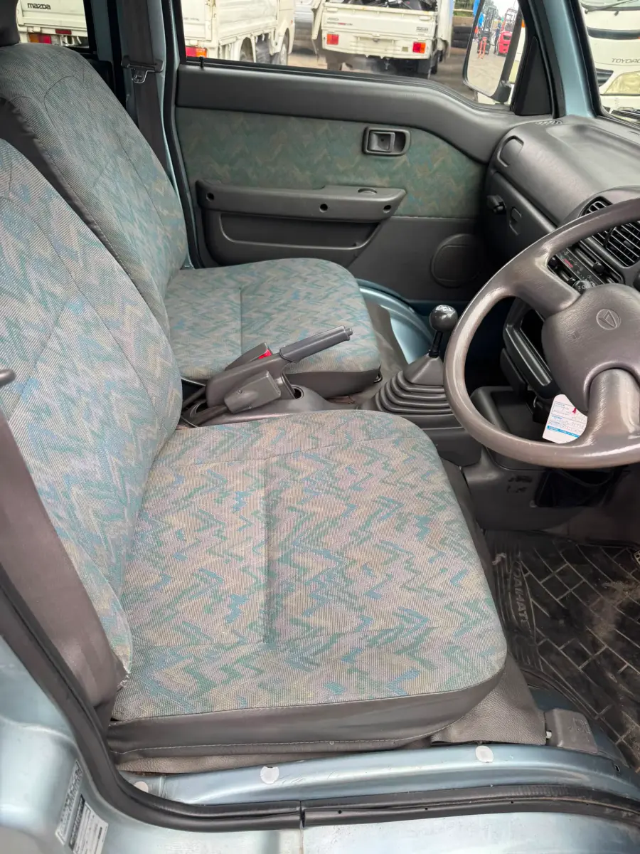1998 Daihatsu Hijet Van 4x2, a light blue Kei Van, for sale at Skyline Kei Trucks in Houston, TX (photo 7 of 9)