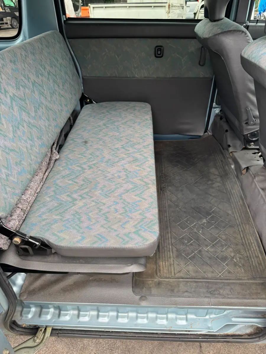 1998 Daihatsu Hijet Van 4x2, a light blue Kei Van, for sale at Skyline Kei Trucks in Houston, TX (photo 8 of 9)