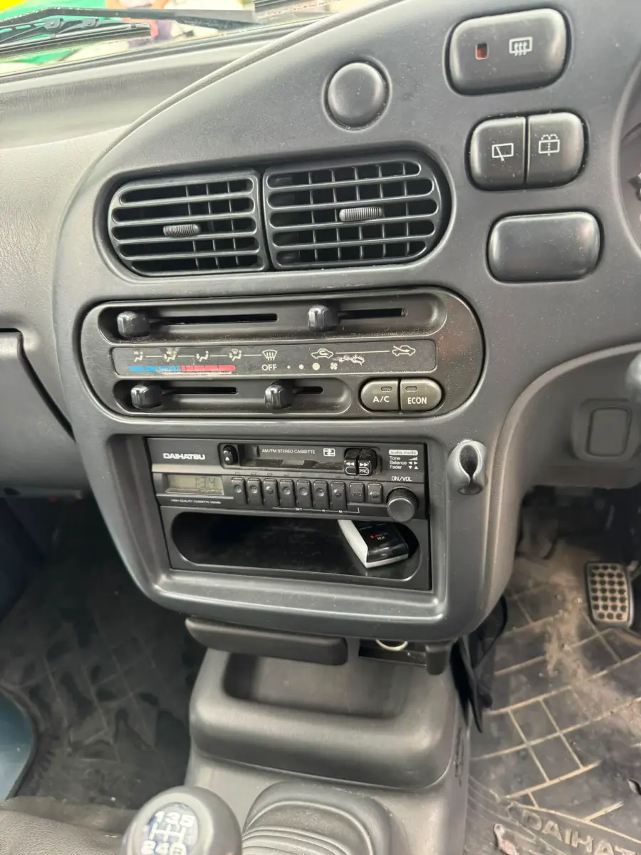 1998 Daihatsu Hijet Van 4x2, a light blue Kei Van, for sale at Skyline Kei Trucks in Houston, TX (photo 9 of 9)