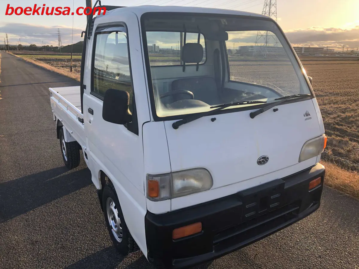 1998 Subaru Sambar 4x4, a white Kei Truck, for sale at Boeki USA in Paterson, NJ (photo 1 of 19)