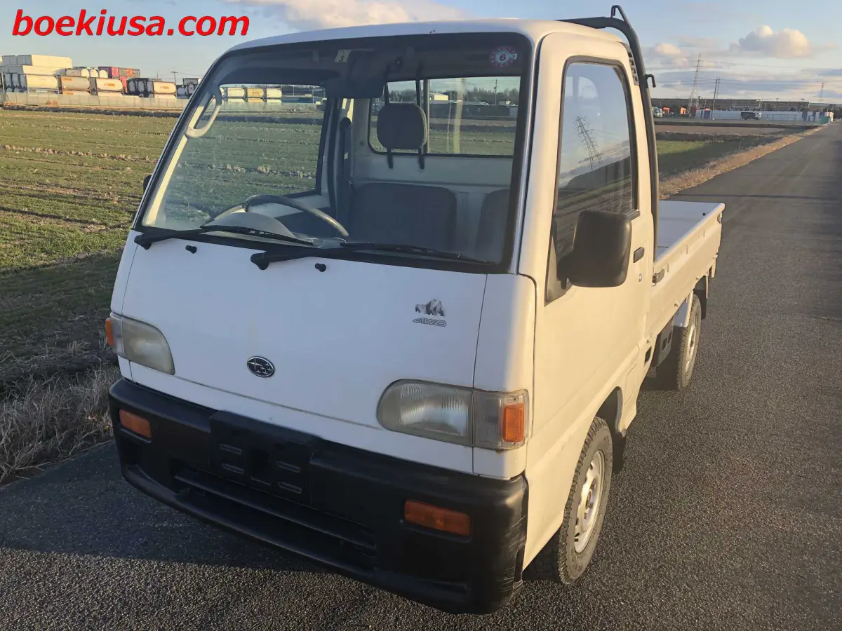 1998 Subaru Sambar 4x4, a white Kei Truck, for sale at Boeki USA in Paterson, NJ (photo 2 of 19)