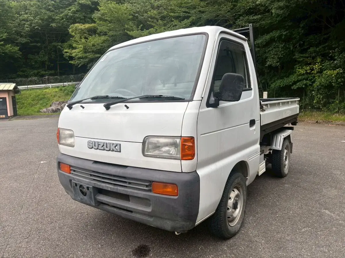 1998 Suzuki Carry Scissor Lift, a white Kei Truck, for sale at Weatherford Mini Trucks in Weatherford, TX (photo 2 of 9)