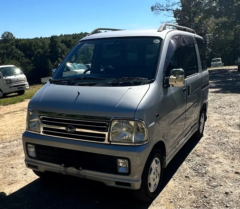 1999 Daihatsu Atrai, a gray Kei Van, for sale at Mayberry Mini Trucks in Mount Airy, NC (photo 1 of 17)