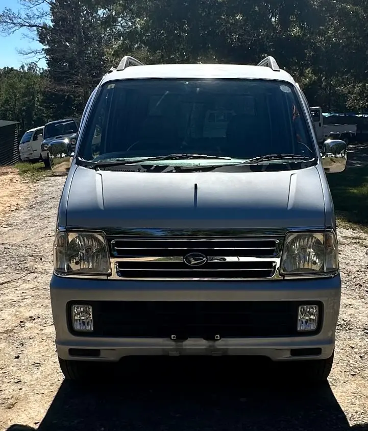 1999 Daihatsu Atrai, a gray Kei Van, for sale at Mayberry Mini Trucks in Mount Airy, NC (photo 2 of 17)