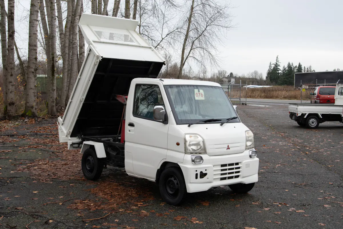 1999 Mitsubishi Minicab HD Dump, a black Kei Truck, for sale at The Import Guys in Ferndale, WA (photo 3 of 11)