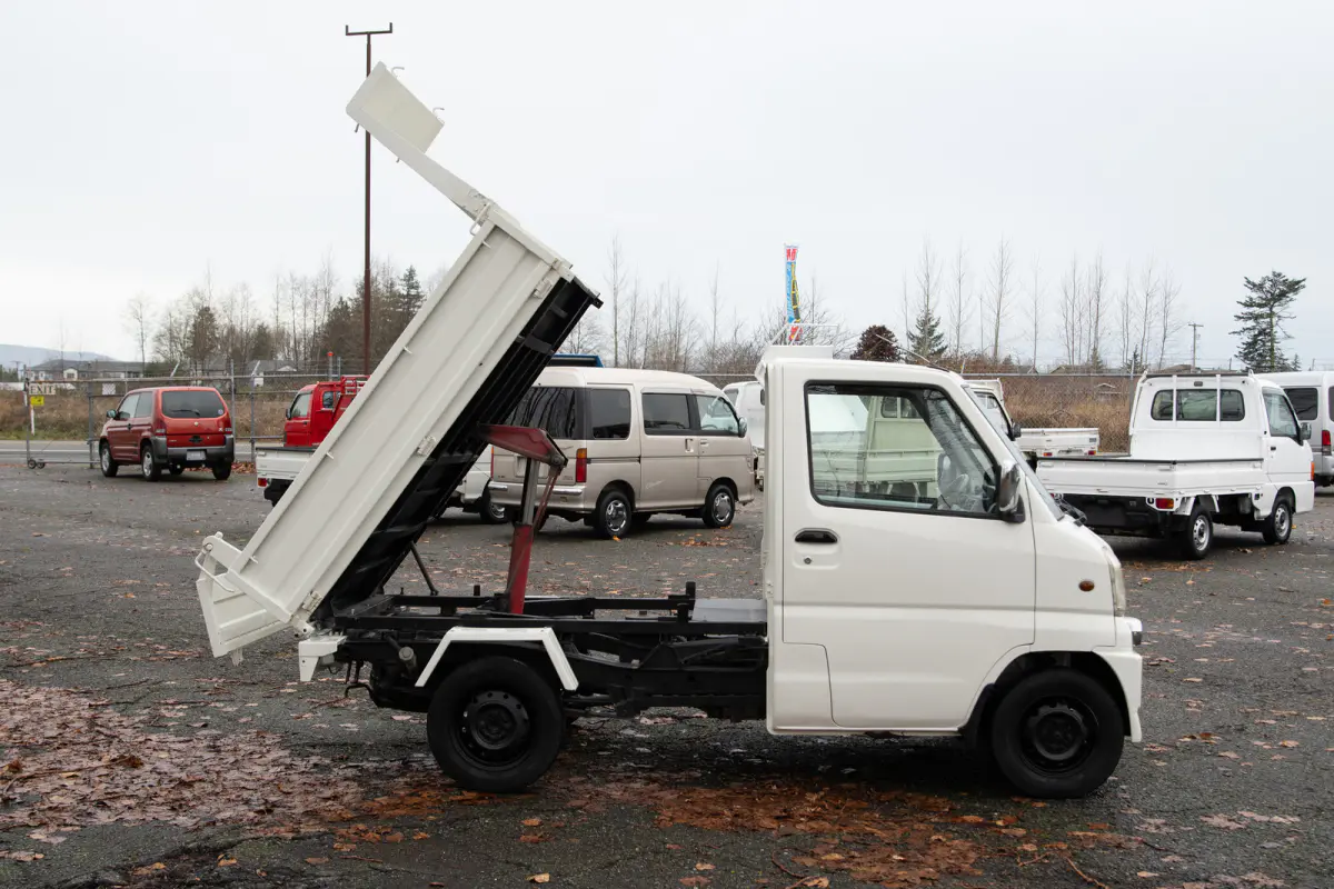 1999 Mitsubishi Minicab HD Dump, a black Kei Truck, for sale at The Import Guys in Ferndale, WA (photo 7 of 11)
