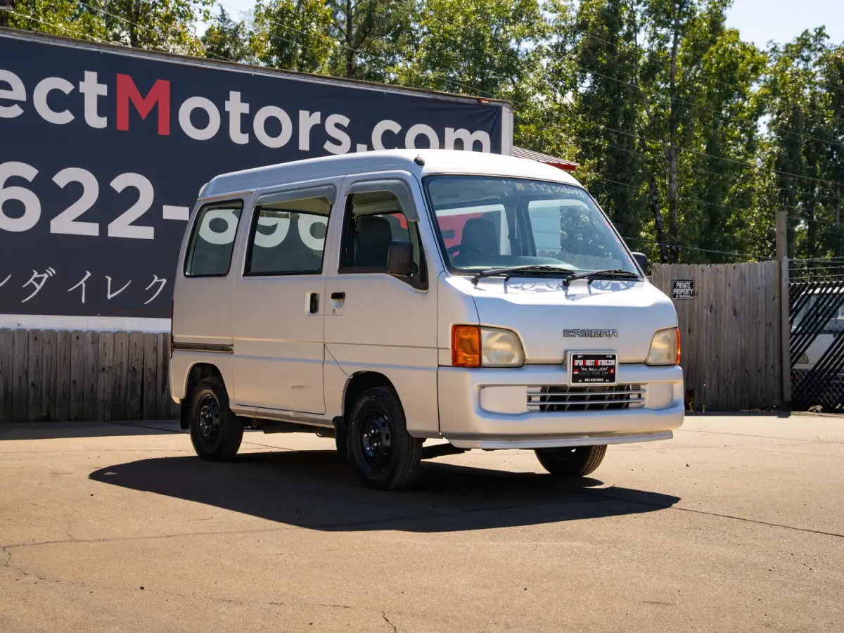 1999 Subaru Sambar Van, a silver Kei Van, for sale at Japan Direct Motors in Irmo, SC (photo 5 of 16)