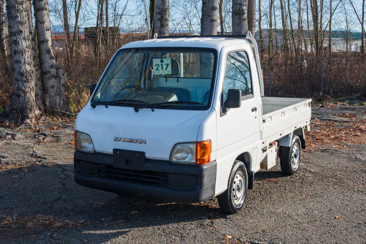 1999 Subaru Sambar TC Limited, a black Kei Truck, for sale at The Import Guys in Ferndale, WA (photo 1 of 11)