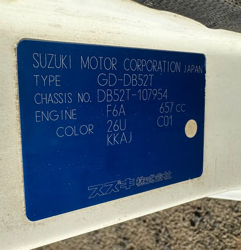 1999 Suzuki Carry 4WD, a white Kei Truck, for sale at Mayberry Mini Trucks in Mount Airy, NC (photo 18 of 18)