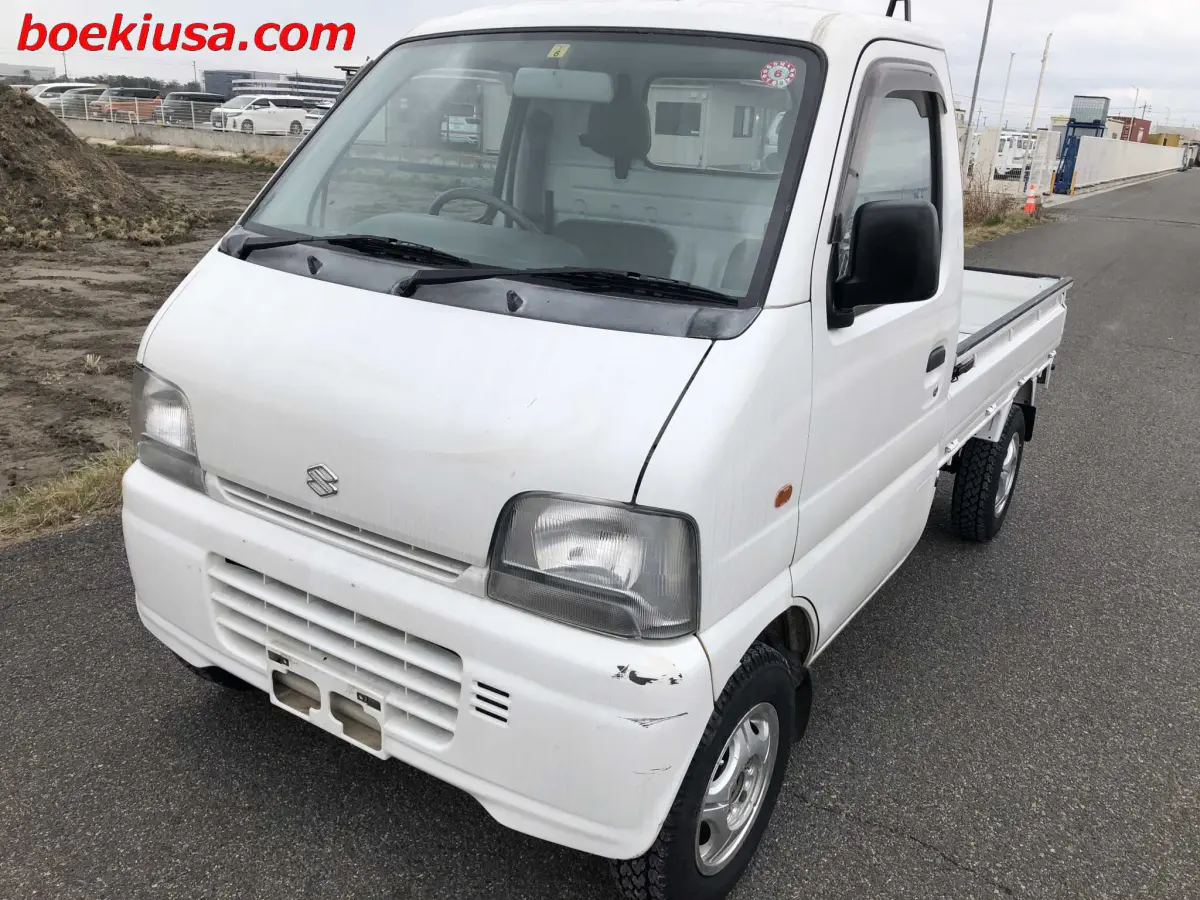 1999 Suzuki Carry 4x4, a white Kei Truck, for sale at Boeki USA in Paterson, NJ (photo 2 of 20)