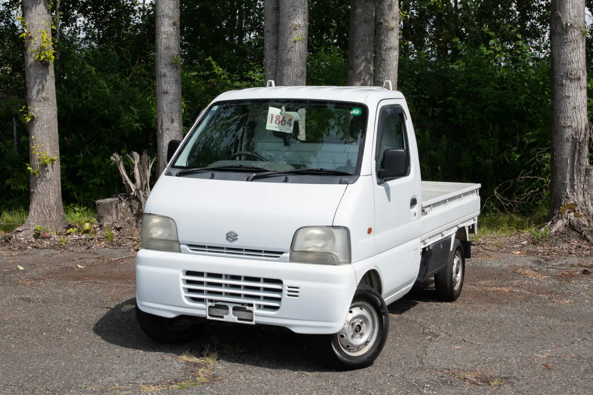 1999 Suzuki Carry Turbo, a gray Kei Truck, for sale at The Import Guys in Ferndale, WA (photo 1 of 12)