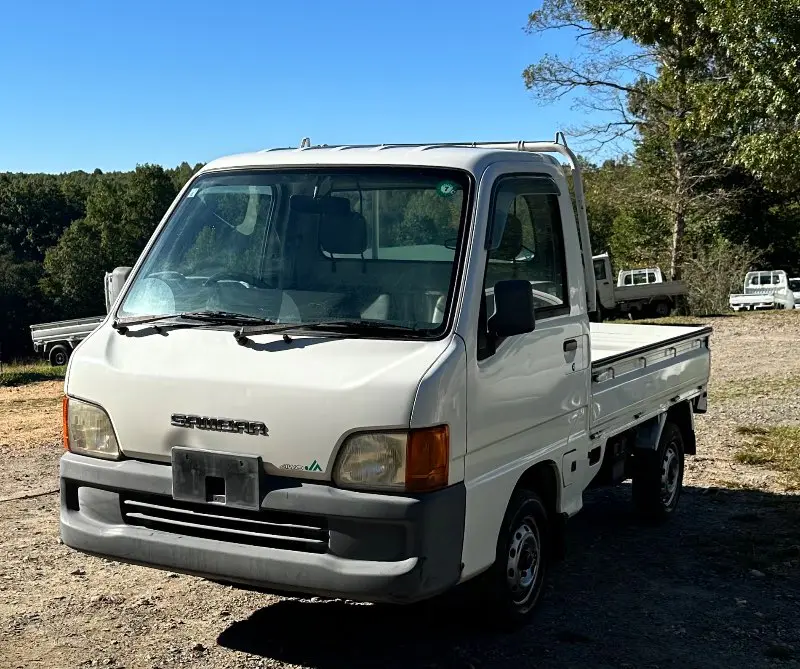 2000 Subaru Sambar 4WD, a white Kei Truck, for sale at Mayberry Mini Trucks in Mount Airy, NC (photo 1 of 17)