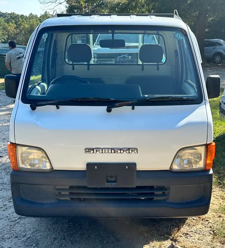 2000 Subaru Sambar 4WD, a white Kei Truck, for sale at Mayberry Mini Trucks in Mount Airy, NC (photo 2 of 16)
