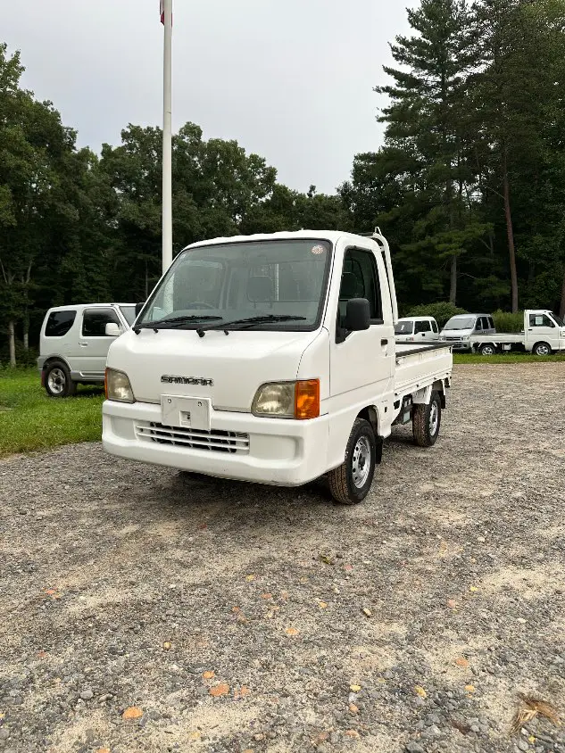 2000 Subaru Sambar 4WD, a white Kei Truck, for sale at Mayberry Mini Trucks in Mount Airy, NC (photo 1 of 20)