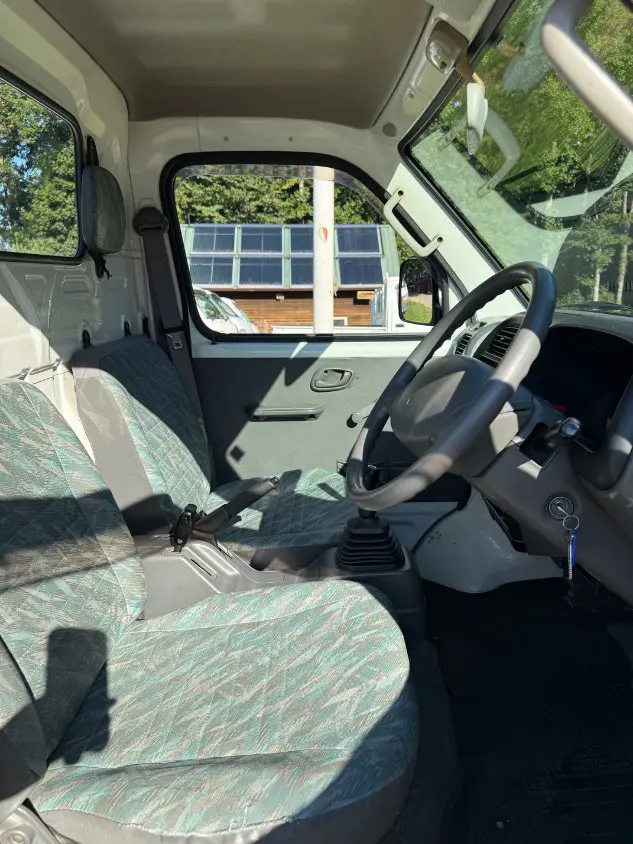 2000 Suzuki Carry 4WD, a white Kei Truck, for sale at Mayberry Mini Trucks in Mount Airy, NC (photo 10 of 16)
