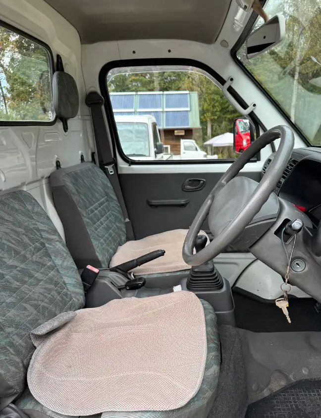 2000 Suzuki Carry 4WD, a white Kei Truck, for sale at Mayberry Mini Trucks in Mount Airy, NC (photo 11 of 18)