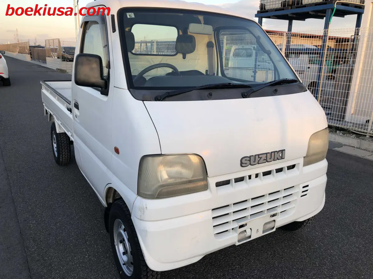 2000 Suzuki Carry 4x4, a white Kei Truck, for sale at Boeki USA in Paterson, NJ (photo 1 of 20)