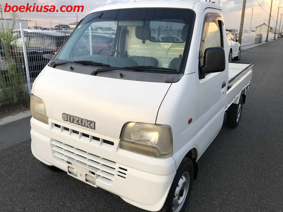 2000 Suzuki Carry 4x4, a white Kei Truck, for sale at Boeki USA in Paterson, NJ (photo 2 of 20)
