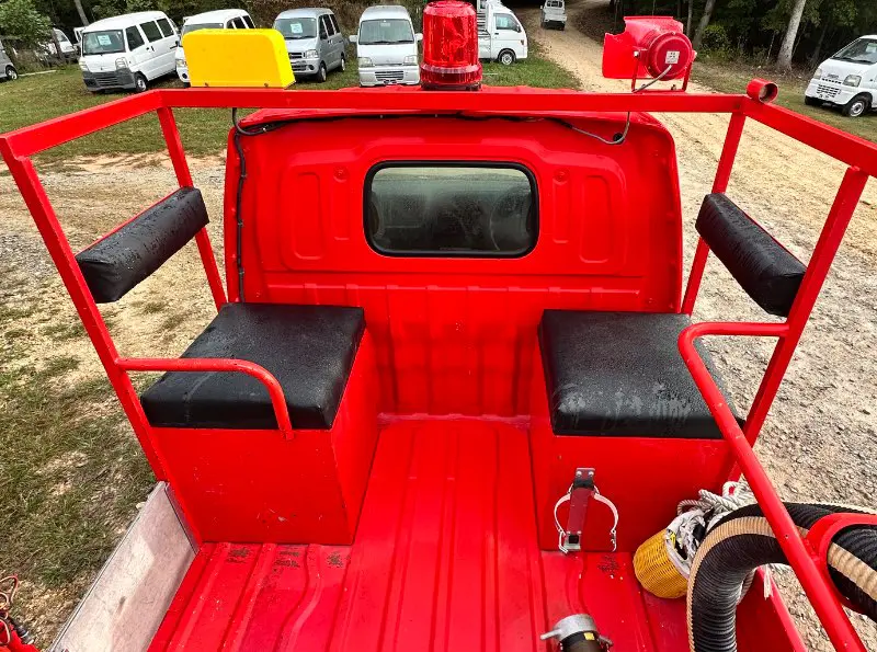 2000 Suzuki Carry Fire Truck 4WD, a red Kei Truck, for sale at Mayberry Mini Trucks in Mount Airy, NC (photo 13 of 20)