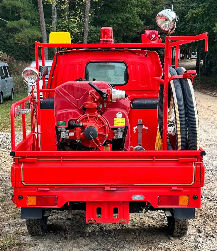 2000 Suzuki Carry Fire Truck 4WD, a red Kei Truck, for sale at Mayberry Mini Trucks in Mount Airy, NC (photo 6 of 20)