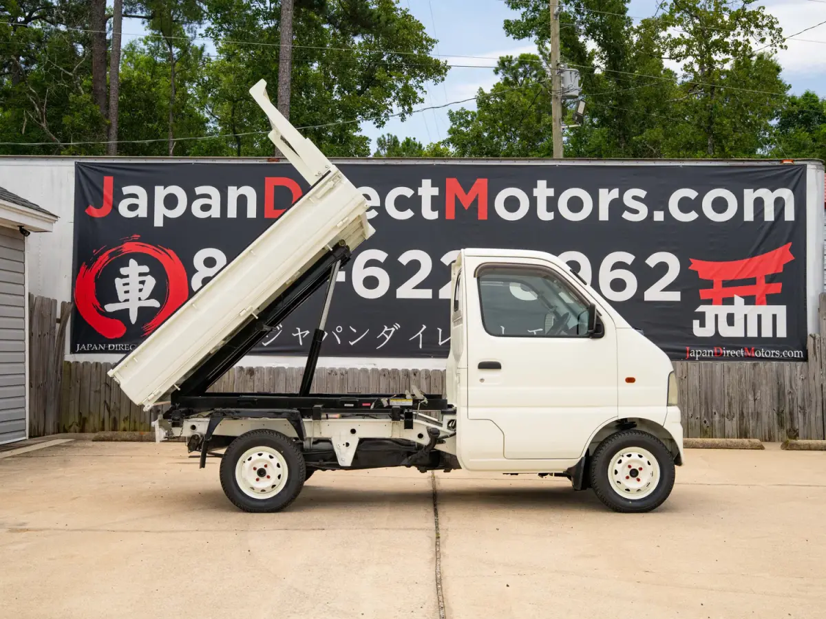 2000 Suzuki Carry Scissor / Dump Bed, a white Kei Truck, for sale at Japan Direct Motors in Irmo, SC (photo 7 of 15)